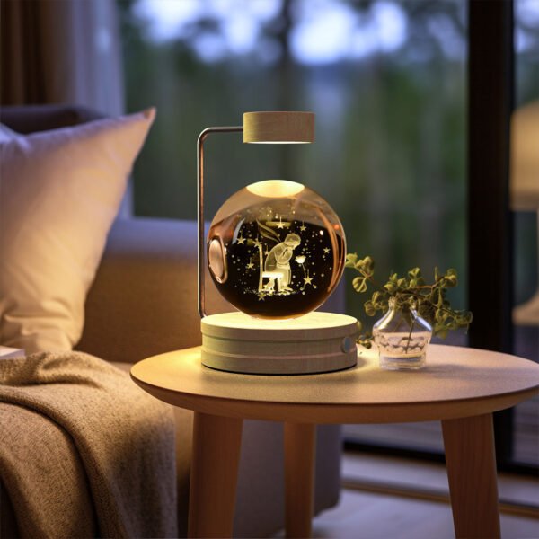 Crystal Ball Cosmic Dinosaur Indoor Night Light USB Power Warm Bedside Light Birthday Gift Night Lamp - Image 7