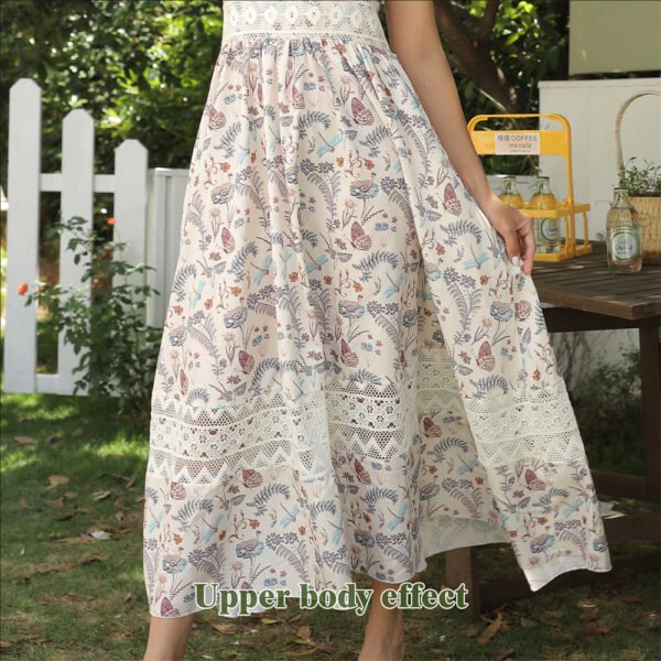 Women's Sleeveless Suspender Floral Dress - Image 3