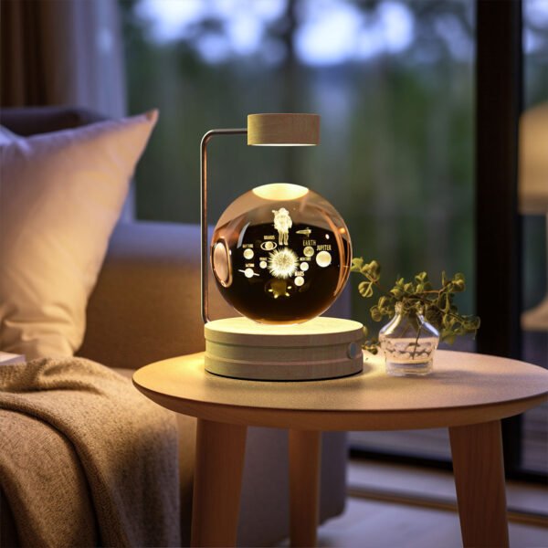 Crystal Ball Cosmic Dinosaur Indoor Night Light USB Power Warm Bedside Light Birthday Gift Night Lamp - Image 9