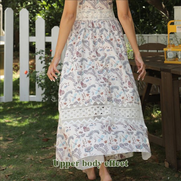 Women's Sleeveless Suspender Floral Dress - Image 9