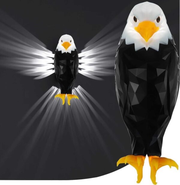 Bald Eagle Wall Light, American Eagle Night Light With Remote Control, Magnetic Wall Mounted Eagle Lamp For Bedroom, Living Room, Hallway, Battery Operated And Removable Charging Eagle Light - Image 8