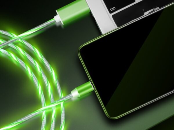 Compatible with Apple, Flowing Ligh Magnetic Streamer Data Line Cable for Iphone Android - Image 8