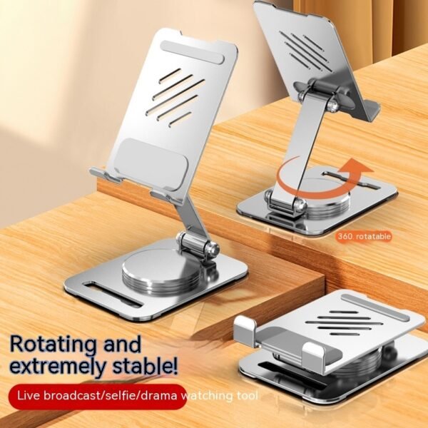 360 Degrees Rotate Metal Desk For Phone Pad Adjustable Desktop Tablet Holder Stand - Image 7