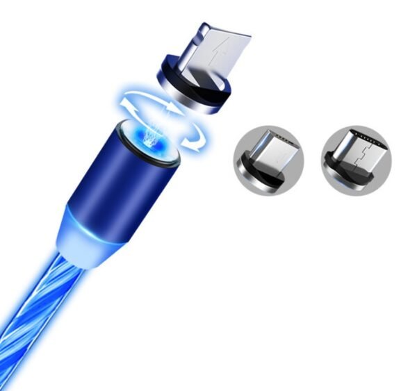 Compatible with Apple, Flowing Ligh Magnetic Streamer Data Line Cable for Iphone Android - Image 10