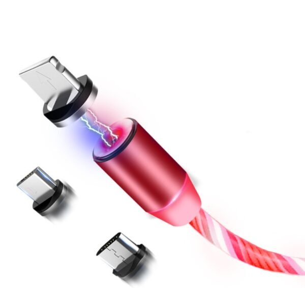 Compatible with Apple, Flowing Ligh Magnetic Streamer Data Line Cable for Iphone Android - Image 6