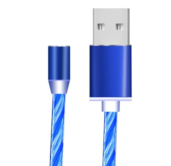 Compatible with Apple, Flowing Ligh Magnetic Streamer Data Line Cable for Iphone Android - Image 4