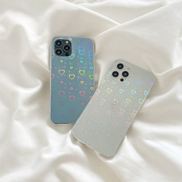 Laser Colorful Love For Double-sided Coated Silicone Phone Case - Image 3