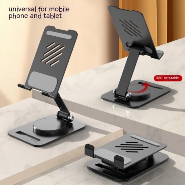360 Degrees Rotate Metal Desk For Phone Pad Adjustable Desktop Tablet Holder Stand - Image 4