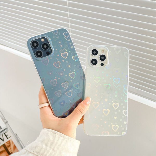 Laser Colorful Love For Double-sided Coated Silicone Phone Case - Image 2