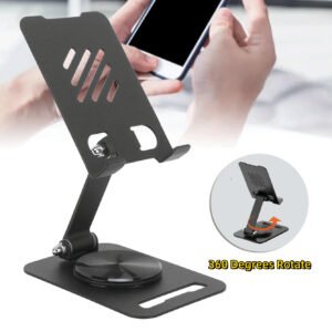 360 Degrees Rotate Metal Desk For Phone Pad Adjustable Desktop Tablet Holder Stand