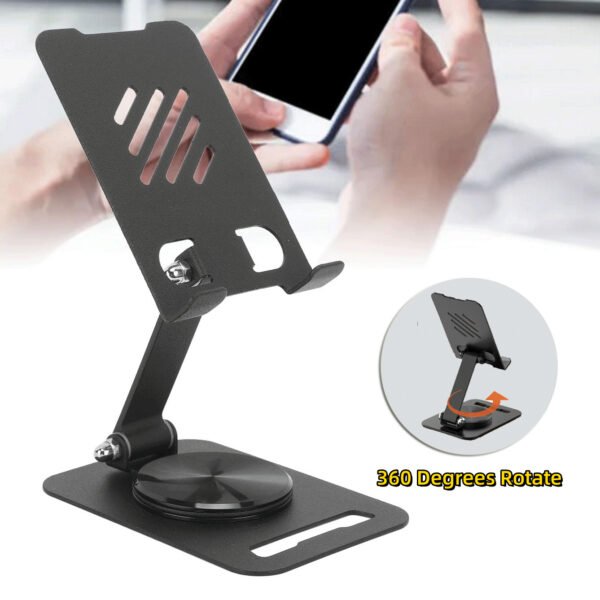 360 Degrees Rotate Metal Desk For Phone Pad Adjustable Desktop Tablet Holder Stand