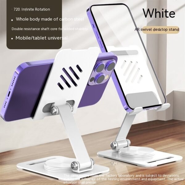 360 Degrees Rotate Metal Desk For Phone Pad Adjustable Desktop Tablet Holder Stand - Image 2